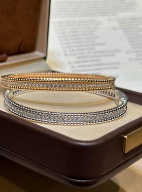 梵家高版本珠边满圈排钻手镯女