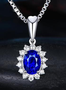欧美王妃婚礼红宝石吊坠项链女