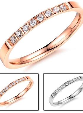 臻荣饰品镀18k玫瑰金镶钻锆石条