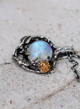 臻荣创意七彩合成月光石玫瑰花