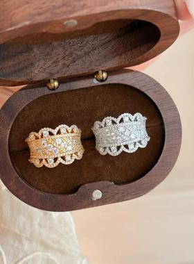 古董珠宝蕾丝刺绣戒指轻奢高级感