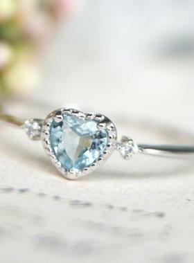 臻荣wish新款女士彩宝戒指欧美