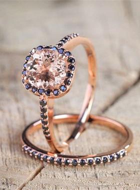 臻荣ebay热卖镀18k玫瑰金托帕石