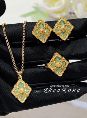 意大利拉丝工艺复古宫廷风天河石