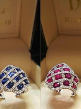 臻荣wish热卖新款镶嵌蓝宝石微镶