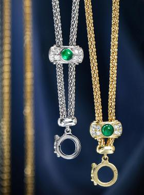 意大利万能项链翡翠古币吊坠搭配