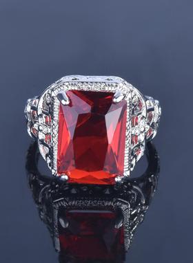 臻荣wish新款欧美热卖复古红宝石