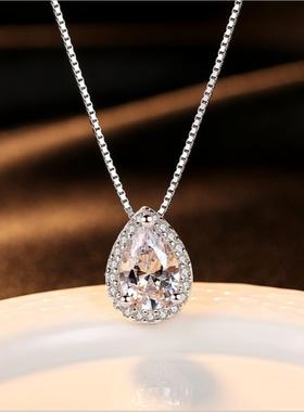 臻荣欧美时尚镀s925纯银水滴梨形