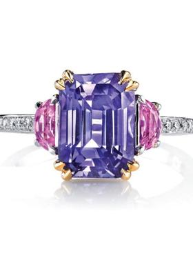 wish速卖通货源紫色水晶公主方钻