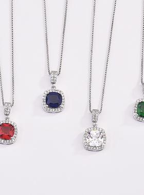 ins满钻短款项链女韩国祖母绿色