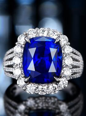 新款5克拉合成无烧皇家蓝宝石