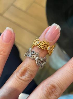 轻奢ins风镂空蕾丝蝴蝶戒指气质