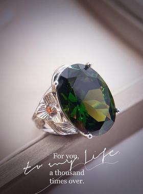 意大利复古雕花工艺镶嵌橄榄石