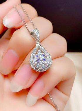 超闪水滴梨形仿D级莫桑石高碳钻