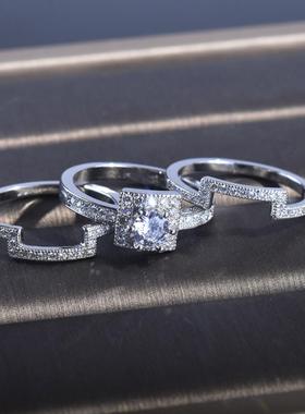 臻荣速卖通爆款bling超闪三套戒