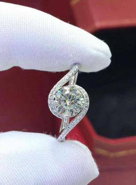 爆款镀pt950八心八箭高碳钻戒指