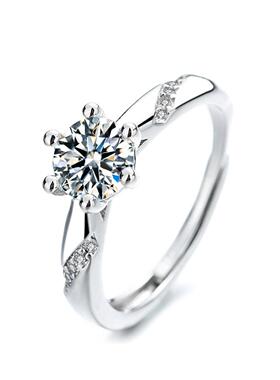 时尚INS风钻戒女款开口爱心锆石