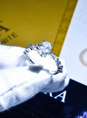 快手热卖仿真莫桑石鸽子蛋钻戒女