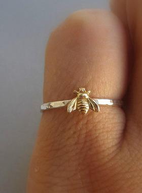 臻荣wish热卖新款小蜜蜂戒指女