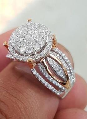 臻荣wish新款微镶满钻镀14k