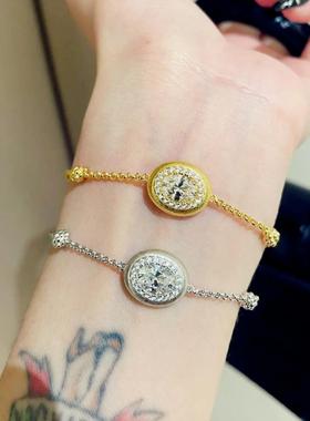 意大利手工拉丝鸽子蛋钻石手链