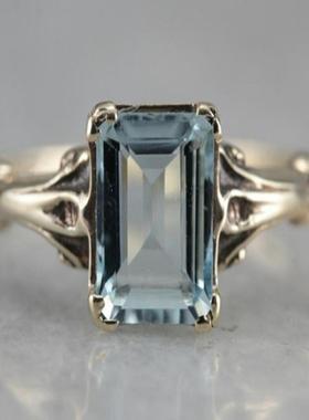 臻荣wish热卖经典款爱心形海蓝色