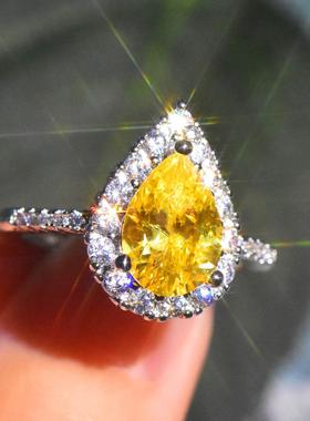 新款欧美奢华满钻戴妃款水滴梨形