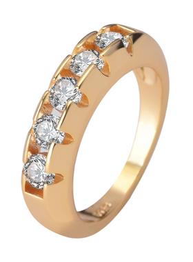 臻荣wish热卖镀14k黄金仿真锆石