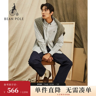衬衫 商务休闲优雅职场风全棉牛津纺小窗格长袖 男士 BEANPOLE滨波