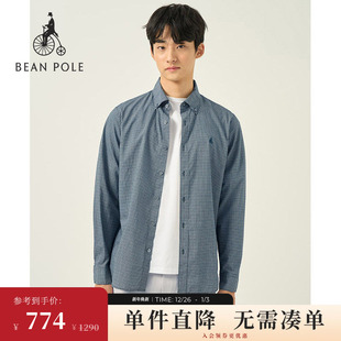 长袖 千鸟格纹商务休闲时尚 BEANPOLE滨波2025秋冬男士 衬衫 新品