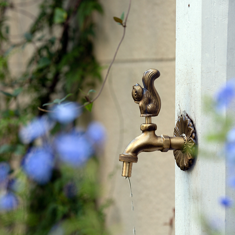 动物创意造型庭院水龙头防冻防晒