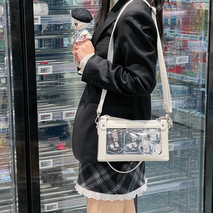 神明不坠原创【Star】透明斜挎亚文化女小包y2k日常百搭简约痛包