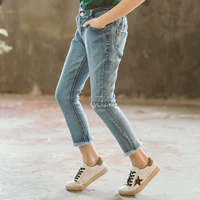 Quần áo trẻ em 2019 mẫu mùa thu thủy triều bé gái quần mùa xuân cô gái căng quần jeans trẻ em 5 quần áo mùa thu 6 quần áo trẻ em - Khác quần lót trẻ em