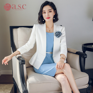 套装 西装 女新款 小香风工作服气质OL白领面试正装 春秋时尚 职业装