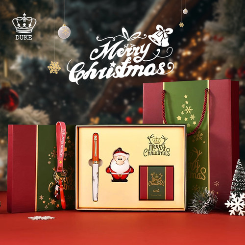 Duke德国公爵2024圣诞礼盒钢笔男士商务高档金属墨水笔书写书法练字女士高档精致礼品圣诞节纪念节日伴手礼物