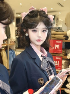 新中式 学院风发夹盘发顶夹温柔气质优雅头饰女可爱立体猫耳朵对夹