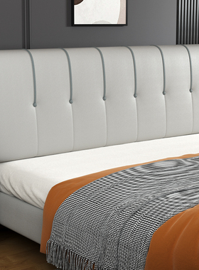 新款猫爪皮免洗床头软包高级榻榻米贴墙围床头板大靠背定制大靠垫