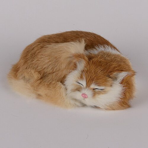 仿真猫可爱小睡猫手工艺品摆件公仔抱抱猫毛绒玩偶拍照道具装饰品