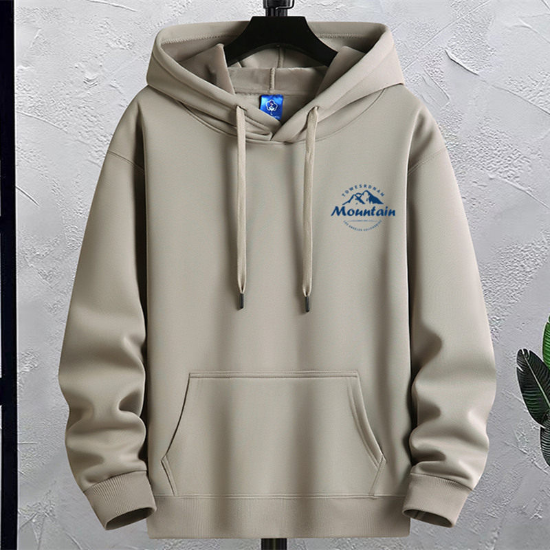 连帽卫衣男春秋冬季加绒加厚青少年学生宽松休闲套头帽衫外套潮流