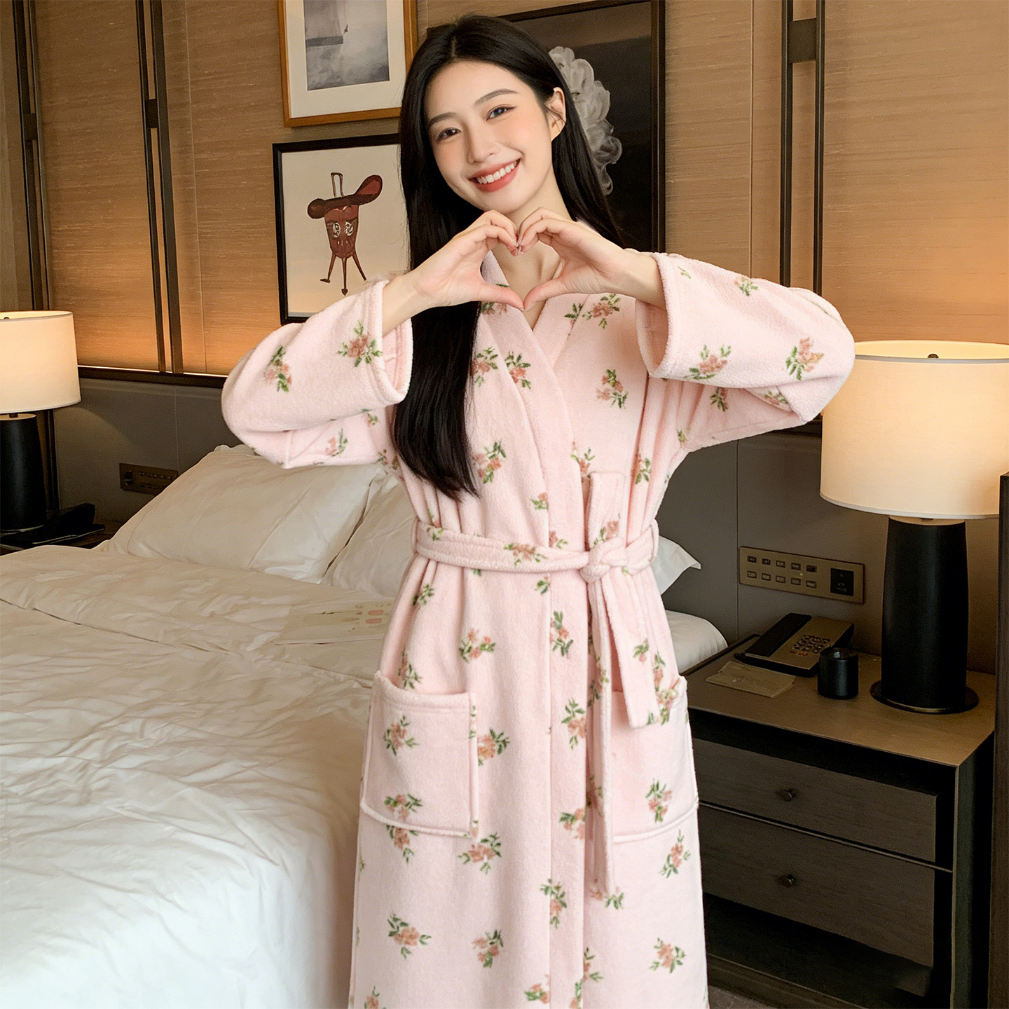 珊瑚绒睡衣睡袍女可穿式冬加厚吸水速干洗完澡穿的裹全身浴巾浴袍