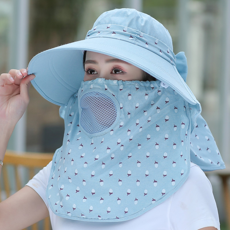 夏季遮阳帽女防晒遮脸大沿帽防紫外线可折叠骑车帽百搭户外沙滩帽19.90元包邮