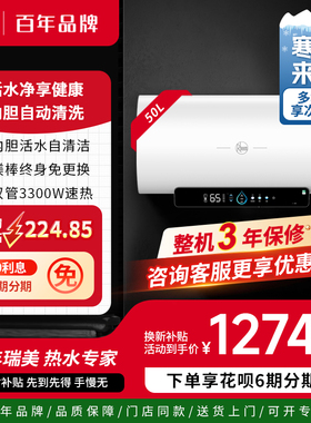 美国瑞美Rheem 活水50-80L自清洁阻垢净肤3300W速热镁棒免更换D11