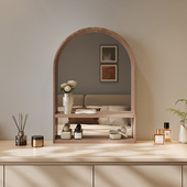 卧室化妆镜台式 桌面梳妆台镜子收纳一体美妆镜镜桌面镜子壁挂墙面