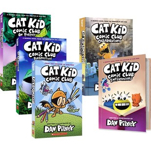 Kid Perspectives Dav Pilkey新作 Club Man作者 进口儿童图书 Cat Dog Comic Purpose 英文原版 漫画俱乐部 小彼蒂