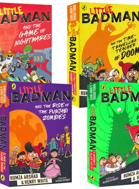 Little Badman 小坏蛋1-4册 小坏蛋和杀手阿姨的入侵 与末日时光旅行老师 爆笑冒险章节小说 儿童桥梁书8-12岁 英文进口原版图书