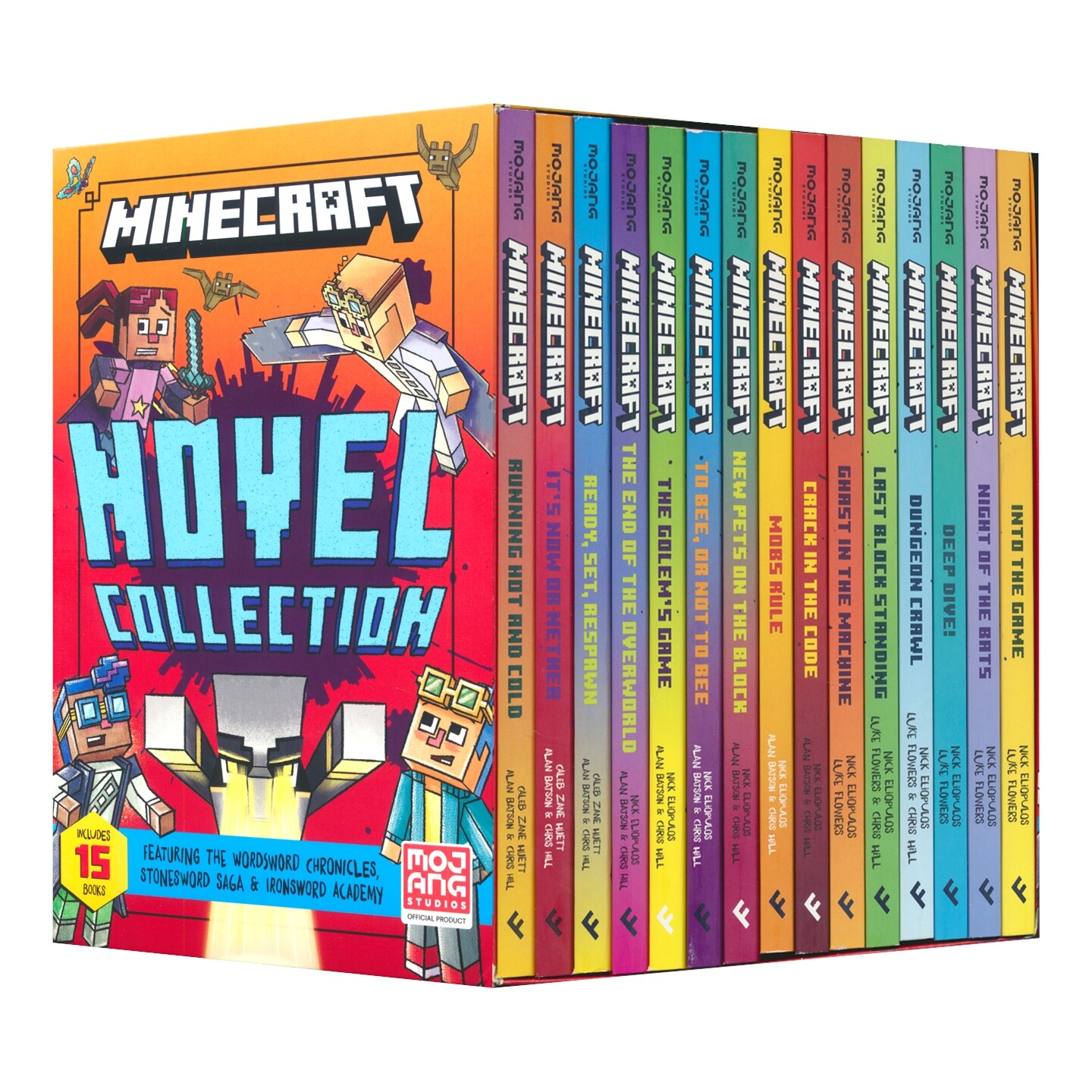 我的世界Minecraft官方正版 英文原版桥梁书 15册盒装 趣味章节小说 9-12岁小学课外读物 Ironsword Academy Woodsword Stonesword