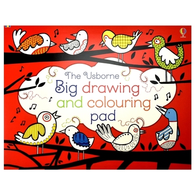 Usborne  Big drawing and colouring pad  尤斯伯恩 绘图着色活动垫 可撕便携 早教书 英语绘本 亲子互动 益智活动 7岁+ 英文原版