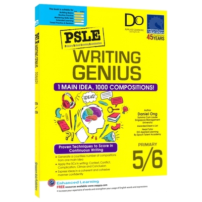 SAP PSLE  WRITING GENIUS PRIMARY 5/6 新加坡英语 英文写作指导 写作技巧 PSLE 小六会考 英语写作练习 英文原版进口图书