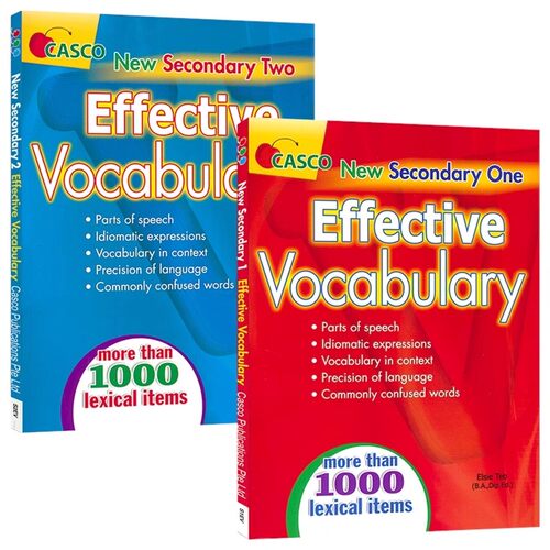 Casco Sec Effective Vocabulary 1-2 新加坡英语 初中英语高效词汇 2册套装 词汇扩展 初中英语教辅 英文原版进口书