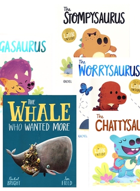 The Whale Who Wanted More Hugasaurus Worrysaurus 小恐龙 鲸鱼 儿童情商培养绘本 情绪管理 英语读物 英文原版进口图书